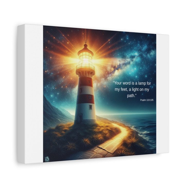 Canvas Print - Spirit Song Inspiration Lighthouse Bible Verse - Image 2