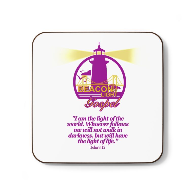 Beacon of Light Gospel Hardboard Coaster