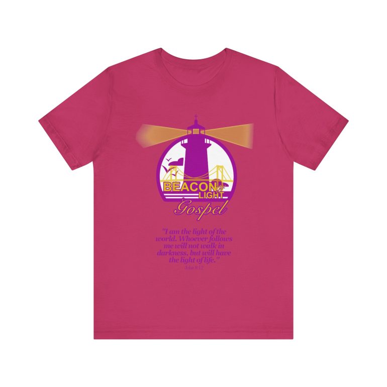 Beacon Of Light Gospel Radio Station Unisex Jersey Short Sleeve Tee - Image 57