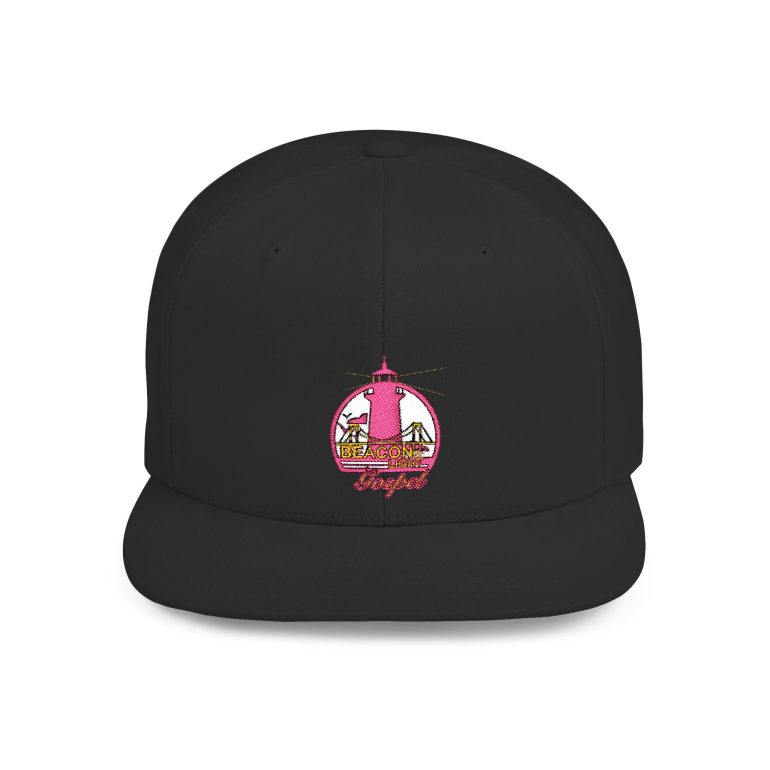 Beacon of Light Gospel Coastal Lighthouse Flat Bill Snapback Hat - Image 16