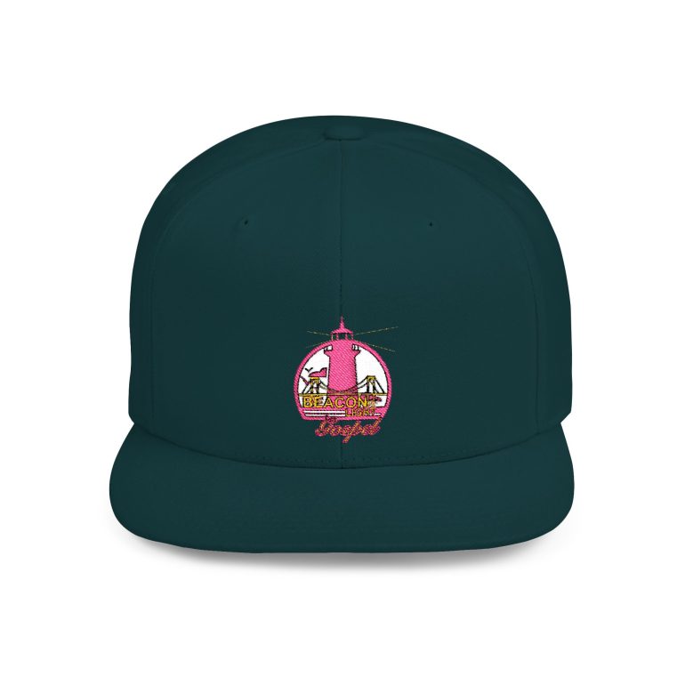Beacon of Light Gospel Coastal Lighthouse Flat Bill Snapback Hat - Image 10