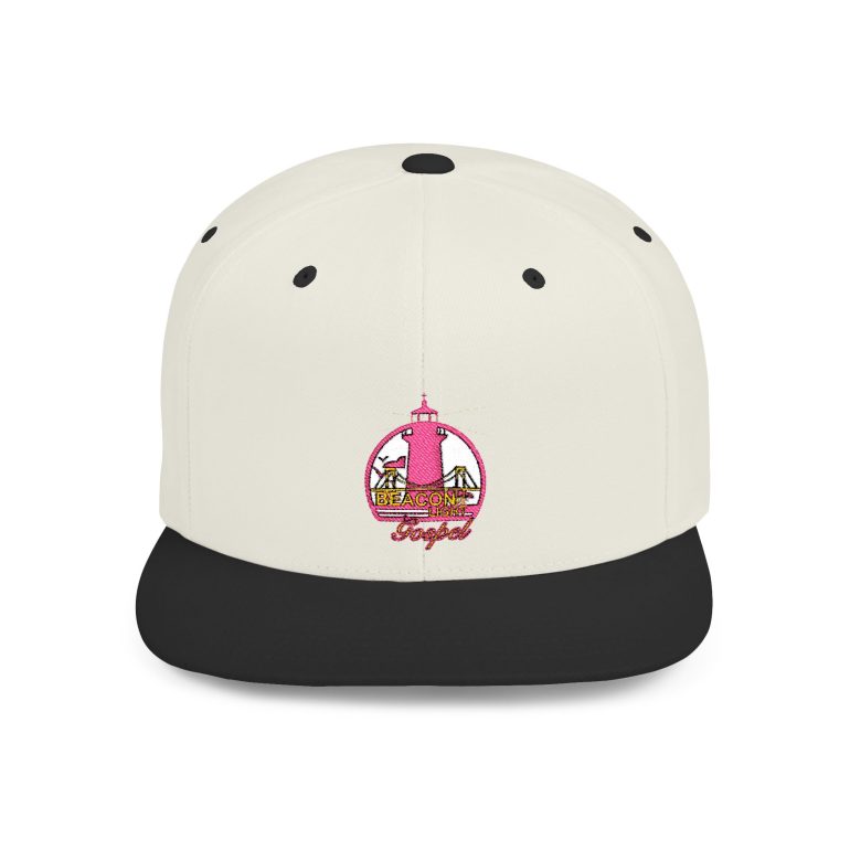 Beacon of Light Gospel Coastal Lighthouse Flat Bill Snapback Hat - Image 19