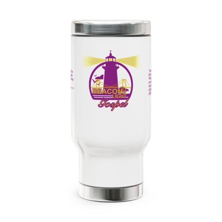 Beacon of Light Gospel Radio Stainless Steel Travel Mug, 14oz