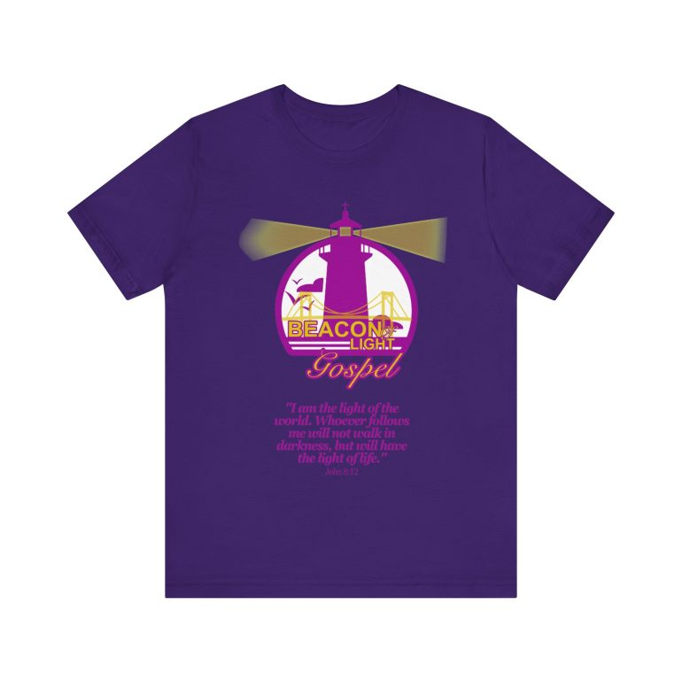 Beacon Of Light Gospel Radio Station Unisex Jersey Short Sleeve Tee - Image 45