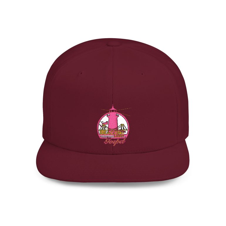 Beacon of Light Gospel Coastal Lighthouse Flat Bill Snapback Hat - Image 25