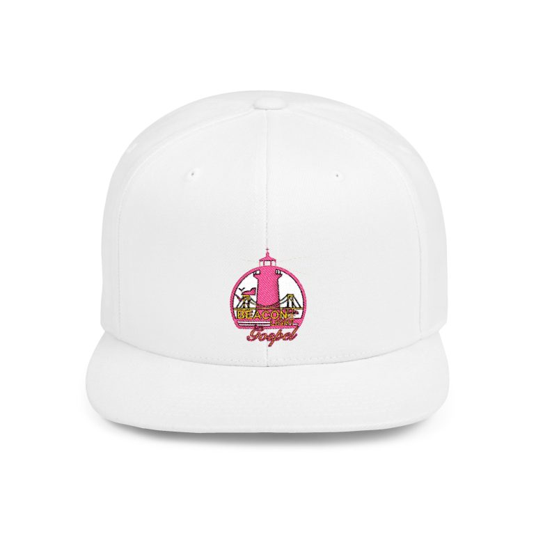 Beacon of Light Gospel Coastal Lighthouse Flat Bill Snapback Hat