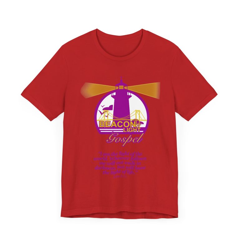 Beacon Of Light Gospel Radio Station Unisex Jersey Short Sleeve Tee - Image 67