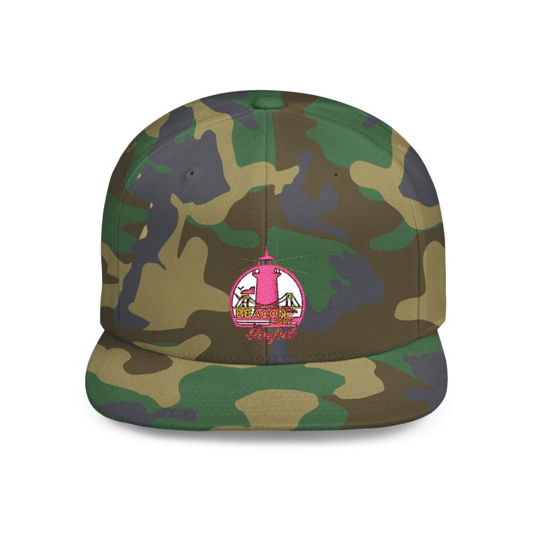 Beacon of Light Gospel Coastal Lighthouse Flat Bill Snapback Hat - Image 7