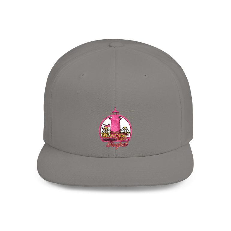 Beacon of Light Gospel Coastal Lighthouse Flat Bill Snapback Hat - Image 4