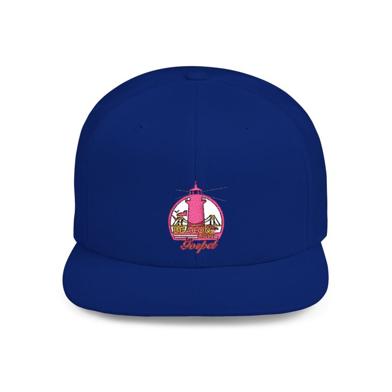Beacon of Light Gospel Coastal Lighthouse Flat Bill Snapback Hat - Image 13